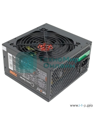 Блок питания Ginzzu CB700 12CM черный,24+4p,2 PCI-E(6+2), 6*SATA, 3*IDE,оплетка MB, кабель питания