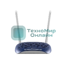 Маршрутизатор TP-Link VDSL/ADSL 300Mbps Wi-Fi VDSL/ADSL Modem Router,  802.11b/g/n, 300Mbps at 2.4GHz, 4 FE LAN ports, 2 fixed antennas, Clound Support, with VDSL splitter, Annex A/B