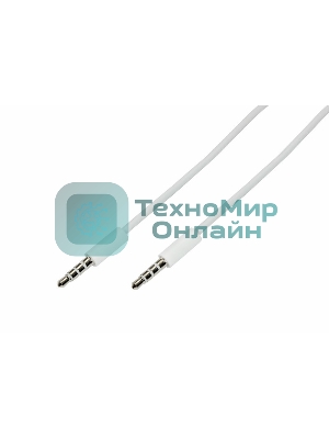 Аудиокабель Rexant 3,5 мм штекер-штекер 0,5 м белый