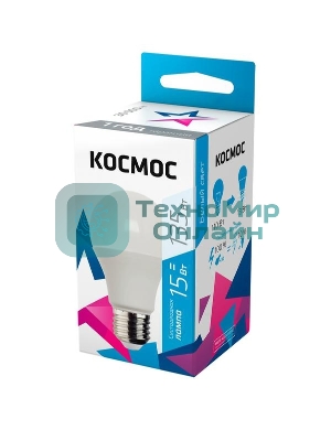 Лампа светодиодная Космос LED BASIC A60 15Вт 220В E27 4500К