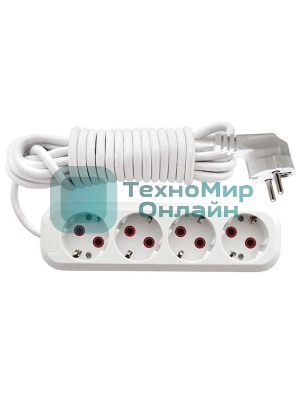 Удлинитель 4х5 м с заземл. 10А IP20 У10-555 ПВС 3х0.75 UNIVersal 555-05