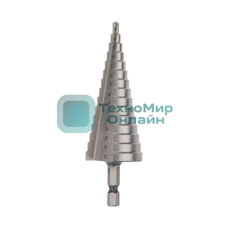 Сверло по металлу ступенчатое Kranz 4,0-32,0 мм