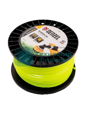 Леска для триммера Denzel квадрат, 4,0мм х 62м, на DIN катушке FLEX CORD