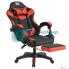 Кресло Defender TORNADO BLACK/RED черный/красный, экокожа