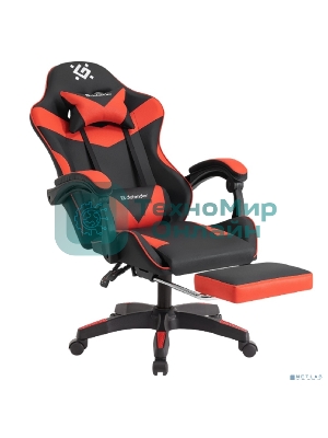 Кресло Defender TORNADO BLACK/RED черный/красный, экокожа