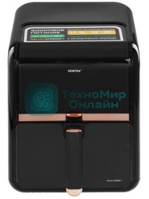 Аэрогриль Centek CT-3102 черный, 1500 Вт, 5 л, сенсор, 8 программ