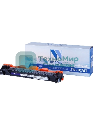 Картридж NVPrint NV-TN1075T (тип TN-1075) Black черный, 1000 стр., для Brother HL-1110R/1112/1210WR/1212/DCP-1510R/1512/1610WR/1612WR/MFC-1810R/1815/1912WR