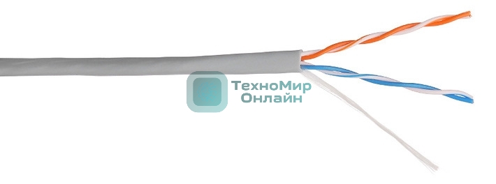 Кабель информационный Lanmaster NM-UTP5E2PR-CU кат.5е U/UTP не экранированный 2X2 PVC внутренний 305м серый