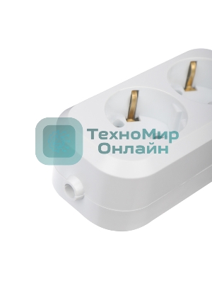 Колодка 2 гнезда с заземлением Rexant