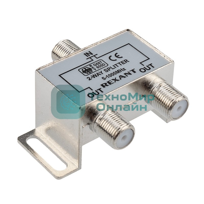 Делитель ТВ Rexant х 2 под F разъем 5-1000 МГц