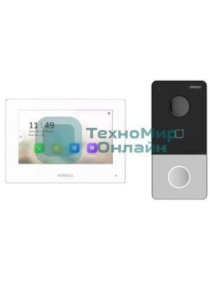 Комплект IP-видеодомофона HiWatch DS-D100IKWF(B)
