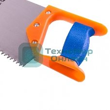 Ножовка по дереву Россия 500 мм, шаг зубьев 6,5 мм, пластиковая рукоятка 23165