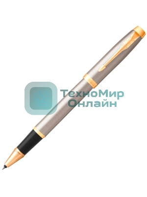 Ручка роллер Parker IM Core T321 (CW1931663) Brushed Metal GT, F, черные чернила, подарочная коробка