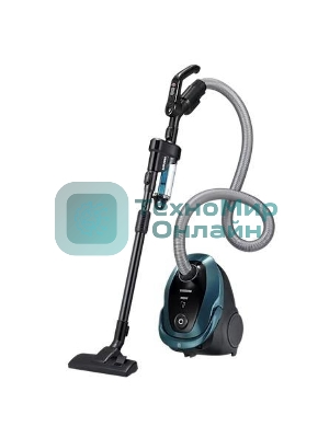 Пылесос Samsung VC20M2540JN/EV черный/зеленый, 460/2000 Вт, уборка сухая, пылесборник мешок 2.5 л