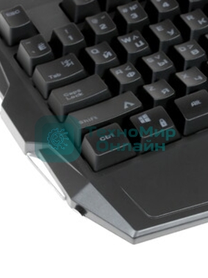 Комплект клавиатура+мышь Qumo Wartime проводной, USB, 3200 DPI, чёрный