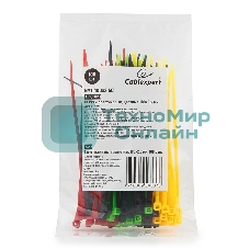 Стяжки NYT-100x2.5С пластиковые 100 мм х 2,5 мм (набор 4 цвета по 25 шт)