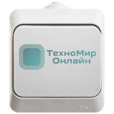 Переключатель 1-кл. ОП Этюд 10А IP44 сер. SchE BA10-046C