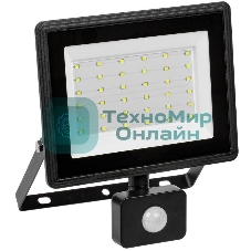 Прожектор IEK LPDO602-50-65-K02 СДО 06-50Д светодиодный черный с датчиком движения IP54 6500K