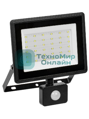 Прожектор IEK LPDO602-50-65-K02 СДО 06-50Д светодиодный черный с датчиком движения IP54 6500K