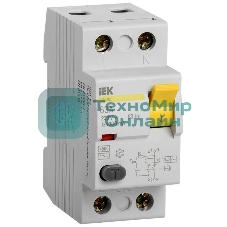 Выключатель дифференциального тока (УЗО) IEK MDV10-2-063-300 ВД1-63 2Р 63А 300мА IEK