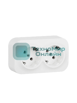 Блок розеток Quteo с предварительным подключением 2x2К+З со шторками, 16A, 250 В, IP 20, белый