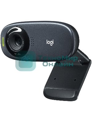 Веб-камера Logitech C310 HD 1280x720, 30 кадр/с, USB Type-A, микрофон (шумоподавление), автоосвещение, универсальное крепление
