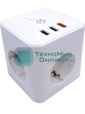 Умная розетка Digma DiPlug Cube 1 EU Wi-Fi белый (DPC13S)