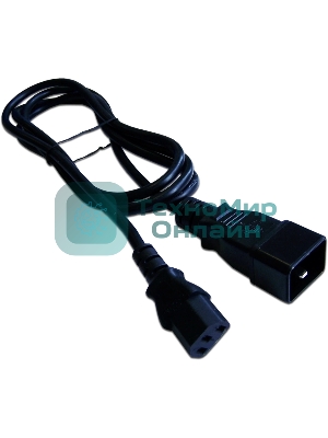 Шнур питания Lanmaster С13-C20, 3х0.75, 220В, 10А, черный, 0.5 метра