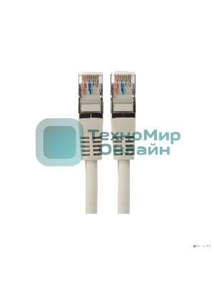 Пaтч-корд F/UTP, Rexant cat. 5e, RJ45-RJ45, экранированный, 24AWG, LSZH, серый, 2м