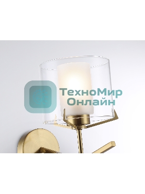 Настенный светильник Ambrella light LH57010 BS/FR латунь/белый матовый E14 max 40W 280*150*220