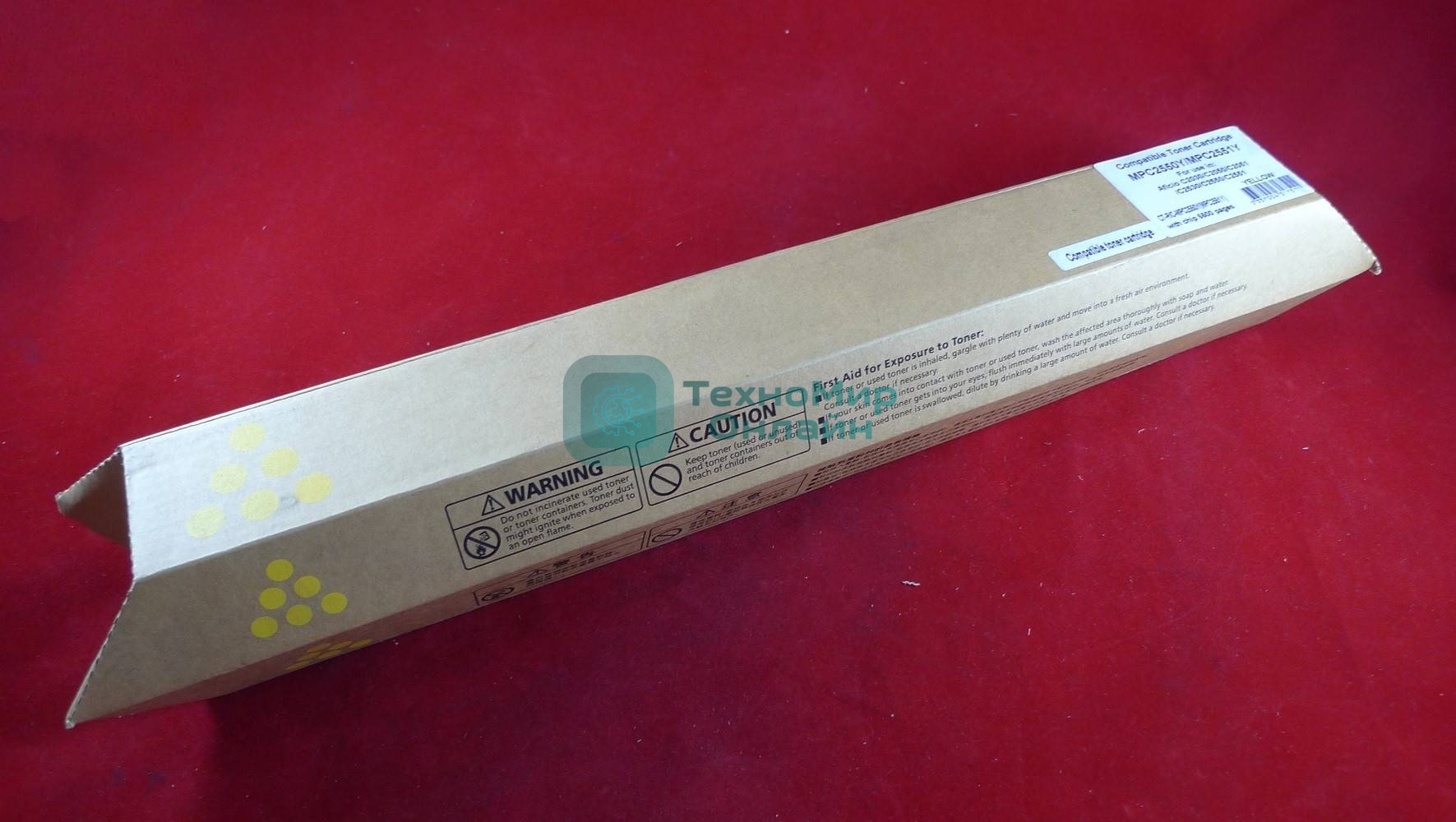 Картридж лазерный Ricoh Aficio MP C2030/C2050/C2051/C2530/C2550/С2551 желтый, type MPC2550E/MPC2551E (туба, 210г) JPN