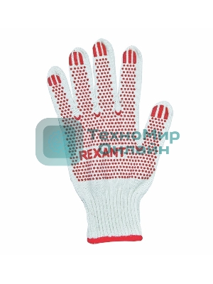 Перчатки х/б с покрытием ПВХ 5 нитей, 48-50 г Rexant