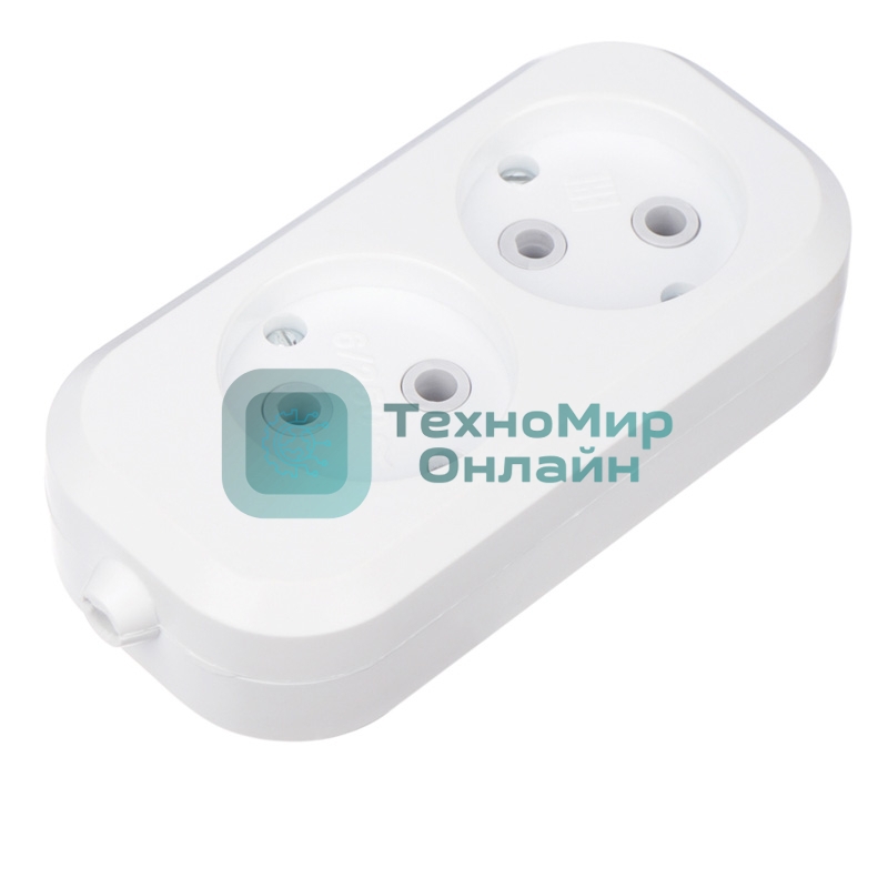 Колодка Rexant 2 гнезда без заземления