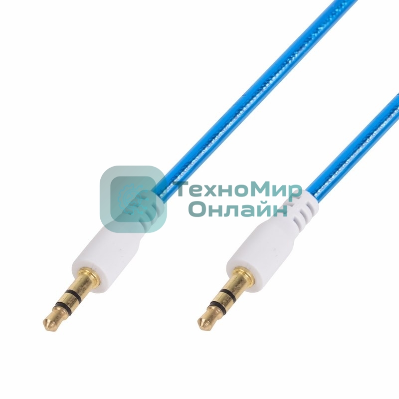 Аудиокабель AUX Rexant 3.5 мм гелевый 1 м синий