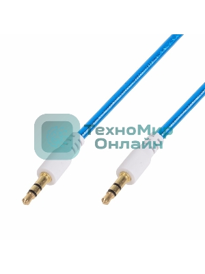Аудиокабель AUX Rexant 3.5 мм гелевый 1 м синий