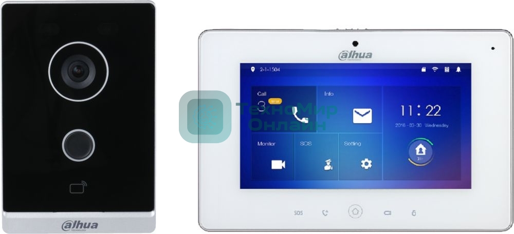Комбинированный домофон Dahua DHI-KTW01 белый