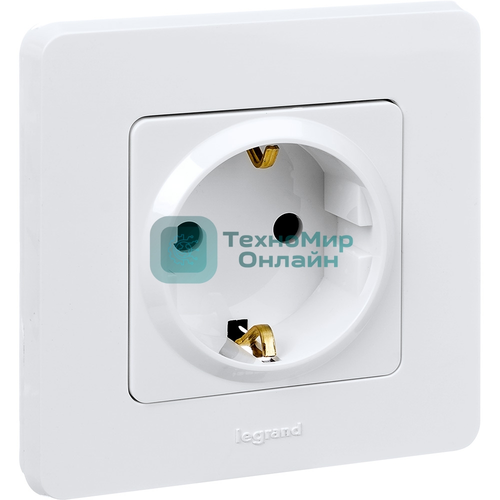 Розетка 2К+З немецкий стандарт 16А 250 В белый