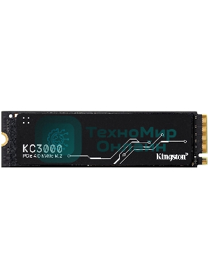Накопитель SSD Kingston KC3000, 4Tb, PCIe 4.0 x4, M.2 2280, NVMe, R/W 7000/7000, с радиатором