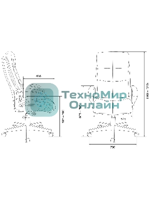 Кресло Бюрократ CH-824 Fabric Alfa 44 серый, ткань