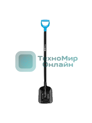 Лопата совковая Palisad LUXE 235х285х1310 мм, ребра жесткости, деревянный черенок, с рукояткой