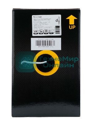 Кабель Cablexpert UPC-5051E-4-CU, UTP indoor 4x2x0.51, медный, кат.5e, однож., 305м, box, серый