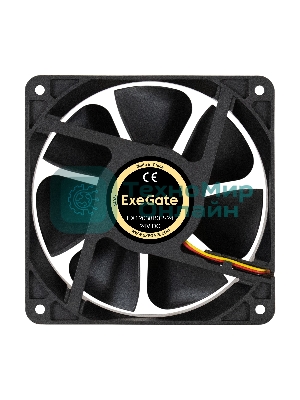 Вентилятор для корпуса ExeGate EX12038B3P-24 черный, 120 мм, 3000 об/мин, 46.1 дБ, 3 pin