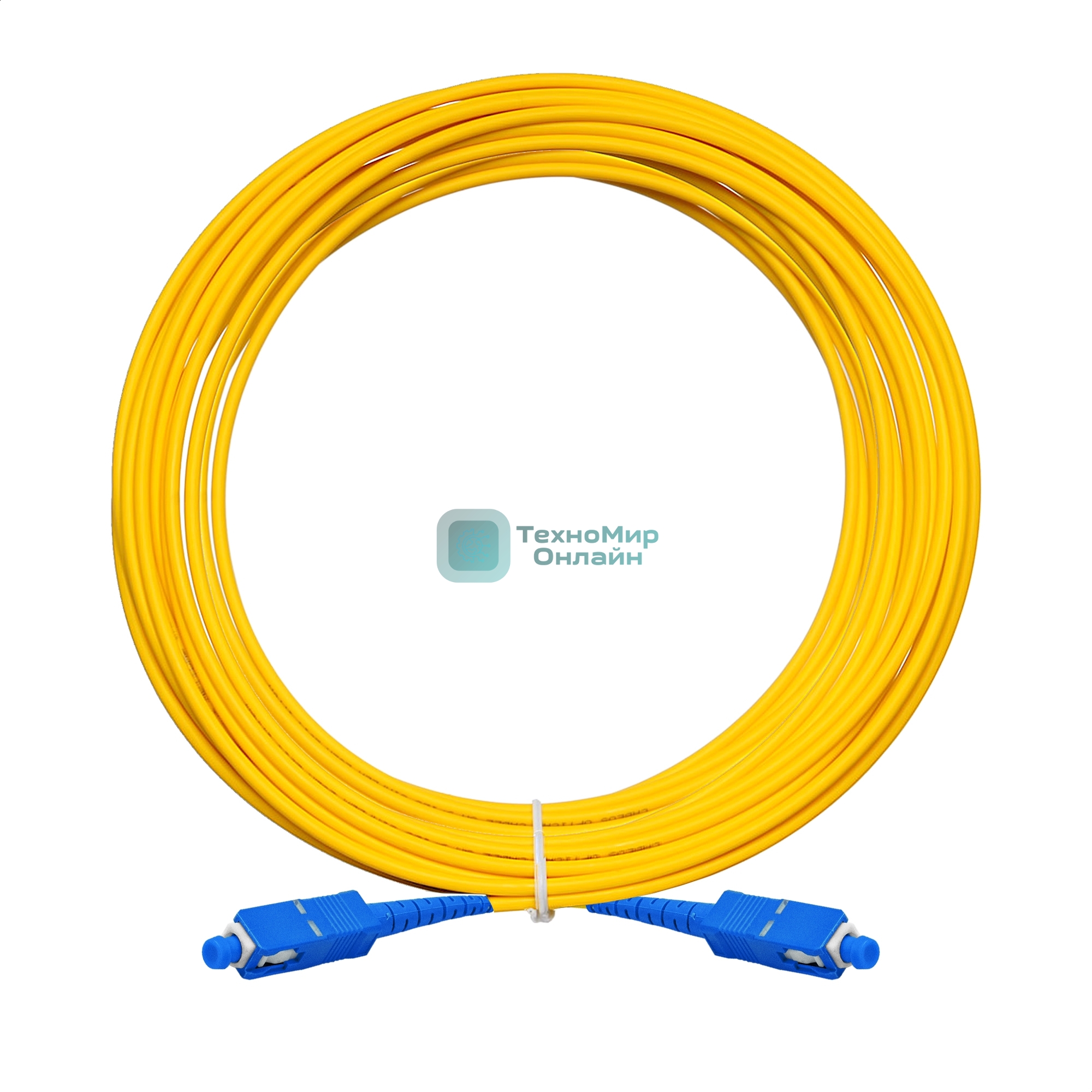 Патч-корд волоконно-оптический ExeGate FC-S-9-SC-SC-15M-LSZH (Шнур ВО SM 9/125 (OS2/G.652.D), SC/UPC-SC/UPC, Simplex, LSZH, 15 м)