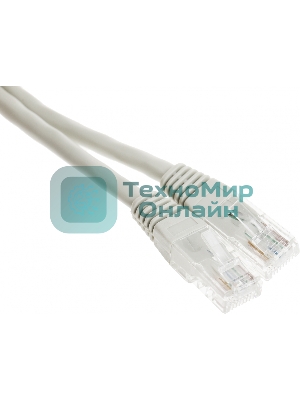 Патч-корд UTP Cablexpert cat.6, 0.5м, литой, многожильный, серый