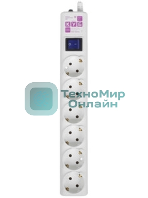 Фильтр-удл. PC сер. 1,9м 6 р 16А SPG6-16-1,9М