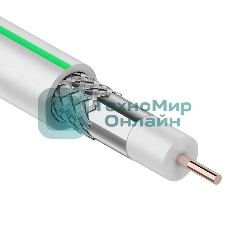 Кабель коаксиальный PROconnect SAT 703B, 75 Ом, CCS/Al/Al, 75%, бухта 50 м, белый