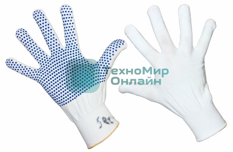 Перчатки нейлоновые Rexant с частичным покрытием ладони и пальцев 