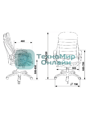 Кресло Бюрократ T-9950LT Boroko-37 коричневый, экокожа