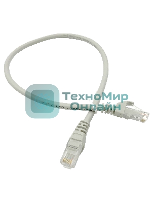 Патч-корд Buro Basic UTP 4 пары cat6 CCA molded 0.5м серый RJ-45 (m)-RJ-45 (m)