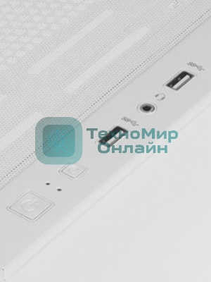 Компьютерный корпус Gigabyte C102W Gb-C102GI белый без БП M-ATX 5x120мм 4x140мм 2xUSB 3.0 audio bott PSU